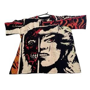 NWT INSANE HORROR VILLAINS ALL OVER PRINT HEAVY TOP QUALITY COLLECTORS SHIRT XL